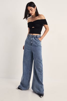 Ruched Bardot Cut Out Top