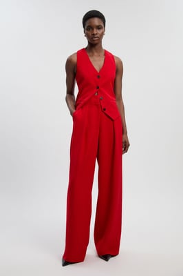 Soft Tailored Wide Leg Trouser