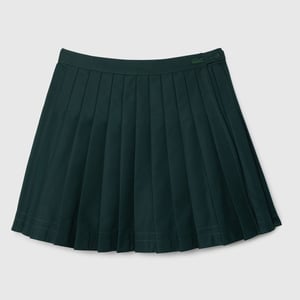 Women's Lacoste Pleated Twill Skirt in Green