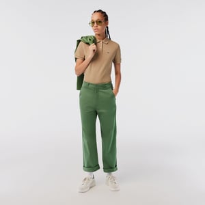 Women's Lacoste Stretch Gabardine Pants in Green