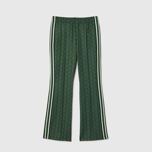 Women's Lacoste Flared Monogram Sweatpants in Green