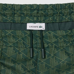 Women's Lacoste Flared Monogram Sweatpants in Green