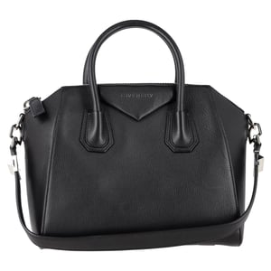 Givenchy Small Antigona Top Handle Bag in Black Calfskin Leather