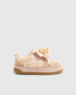 River Island Mini Girls Trainers Beige Teddy Bear