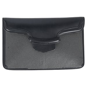 Alexander McQueen Studded Heroine Flat Pouch in Black Leather