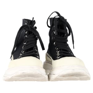 Alexander Mcqueen Tread Slick High-Top Sneakers in Black Canvas