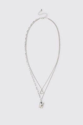 Heart Charm Layered Necklace