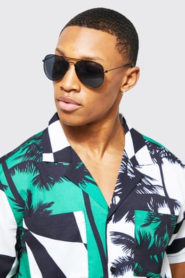Metal Aviator Sunglasses