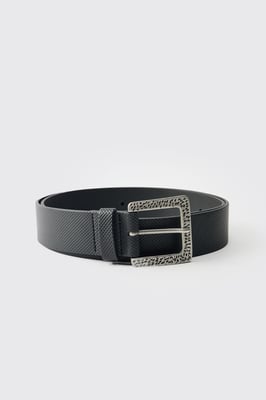 PU Belt With Silver Buckle