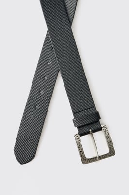 PU Belt With Silver Buckle