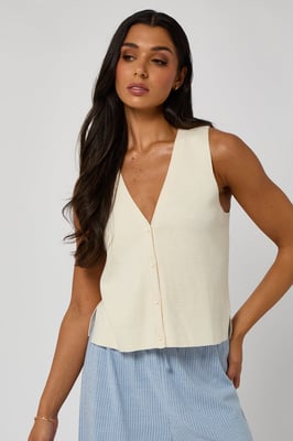 Linen-Look Elasticated Wide Leg Trouser