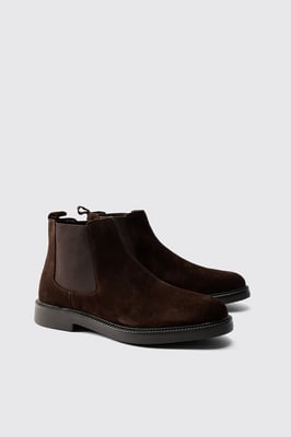 Real Suede Leather Chelsea Boot