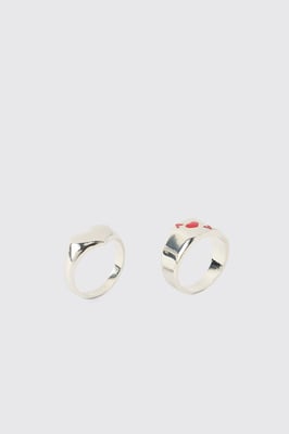 Two Pack Heart Rings