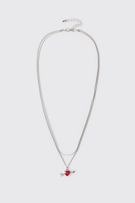 Gem Arrow Layered Necklace