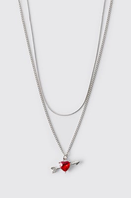 Gem Arrow Layered Necklace