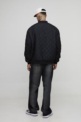 Tall Quilted Carpenter Pocket Regular Fit Bomber Jacket