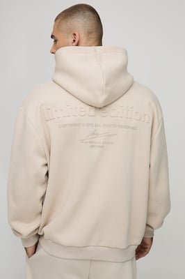 Oversized Man Limited Edition Embossed Hoodie