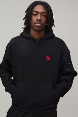 Oversized Boxy BM Panelled Hoodie