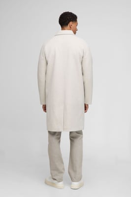 Regular Fit Raglan Single Breasted Melton Car Coat