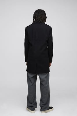Single Breasted Wool Mix Overcoat