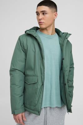 Regular Fit Hooded Parka Jacket