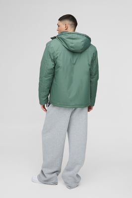Regular Fit Hooded Parka Jacket