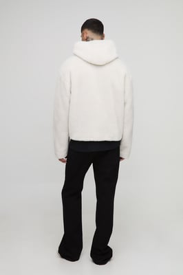 Tall Borg Regular Fit Boxy Duffle Coat