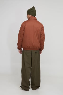 Regular Fit Funnel Neck Nylon Mono Padded Bomber Jacket