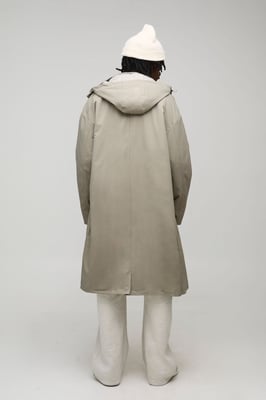 Tall Regular Fit Button Through Hooded Mac