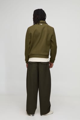 Regular Fit Melton Zip Through Harrington Jacket