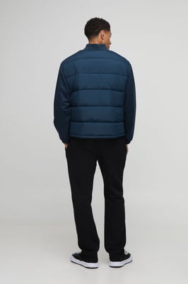 Regular Fit Quilted Scuba Sleeve Puffer