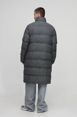 Regular Fit Check Longline Puffer Jacket