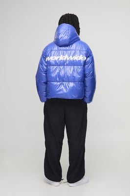 MAN Regular Fit High Shine Hooded Puffer Jacket