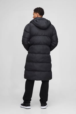 MAN Regular Fit Panelled Longline Puffer Jacket