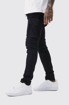 Skinny Stretch Carpenter Cargo Jeans