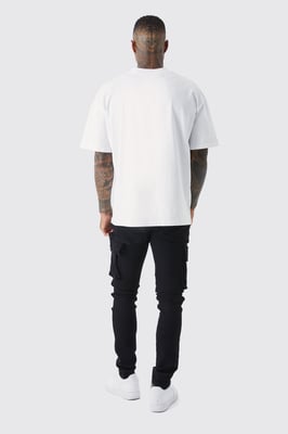 Skinny Stretch Carpenter Cargo Jeans