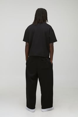 Shrunken Boxy Premium Pocket Detail Interlock T-Shirt And Jogger Set