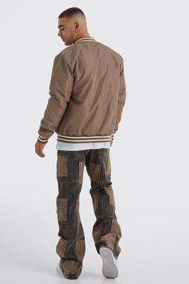 Relaxed Rigid Flare Patchwork Jeans