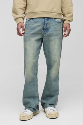 Relaxed Flared Rigid Washed Jeans
