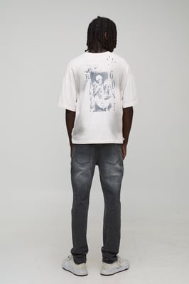 Slim Flared Clear Rhinestone Embellished Denim Jeans