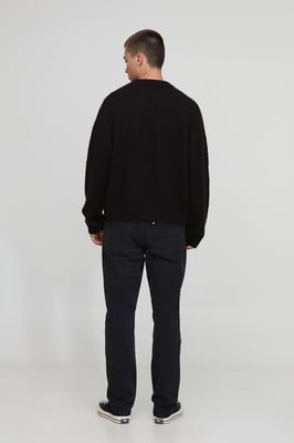Boxy Fit Brushed Extended Neck Knitted Jumper