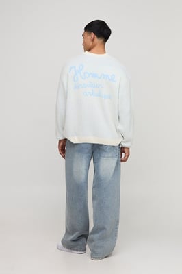 Oversized Boxy Fluffy Rib Knitted Jumper