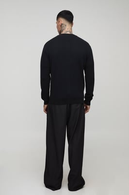 Tall Basic Regular Fit Knitted Bomber Jacket