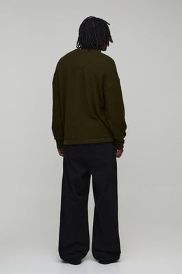 Tall Relaxed Fit Basket Knit Cardigan