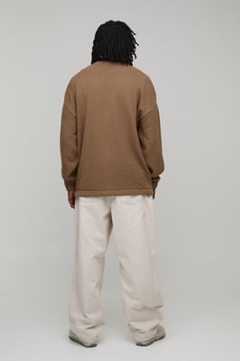 Tall Relaxed Fit Basket Knit Cardigan