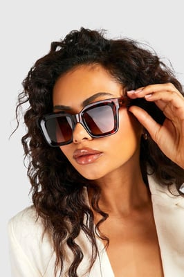 Tortoise Shell Square Frame Sunglasses