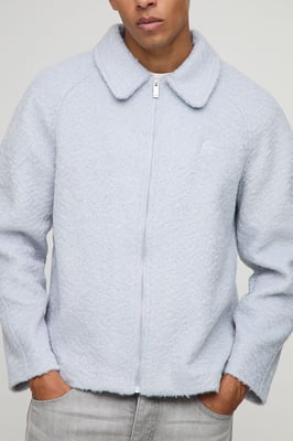 Oversized Raglan Sleeve Wool Look Overshirt