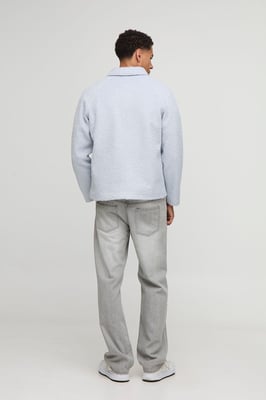 Oversized Raglan Sleeve Wool Look Overshirt