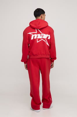 Oversized Boxy M Star Hoodie And Baggy Jogger Tracksuit