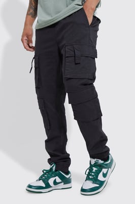 Elasticated Waist Multi Cargo Pocket Slim Fit Jogger